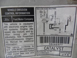 2002 FORD MUSTANG WHITE 3.8L MT F18034